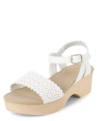 Girls Perforated Clog Sandals