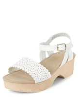 Girls Perforated Clog Sandals