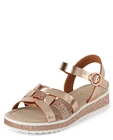 Girls Glitter Platform Sandals