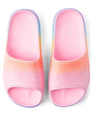 Fille Scintillant arc-en-ciel Ombre Slides