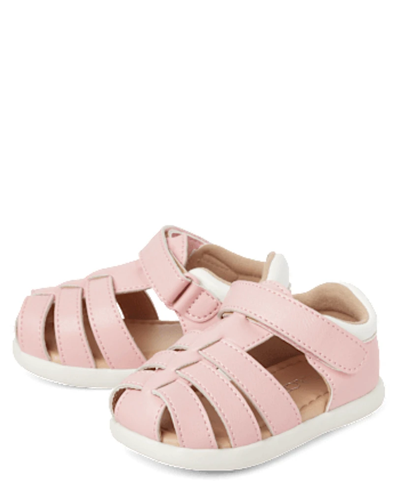 Baby Girls First Steps Fisherman Sandals