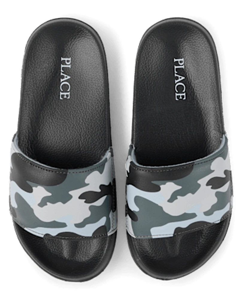 Boys Camo Slides