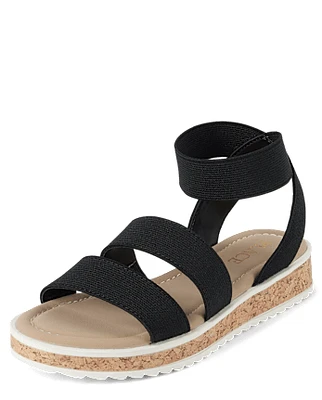 Girls Elastic Sandals