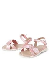 Toddler Girls Glitter Heart Sandals