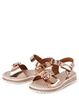 Toddler Girls Glitter Platform Sandals