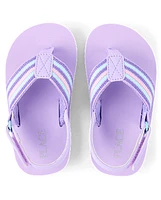 Toddler Girls Striped Flip Flops