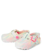 Toddler Girls Rainbow Tie Dye Clogs