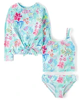 Girls Tropical 3-Piece Swimsuit