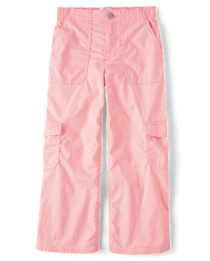 Girls Wide Leg Cargo Pants