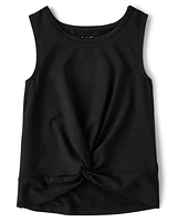 Girls Quick Dry Twist Front Tank Top