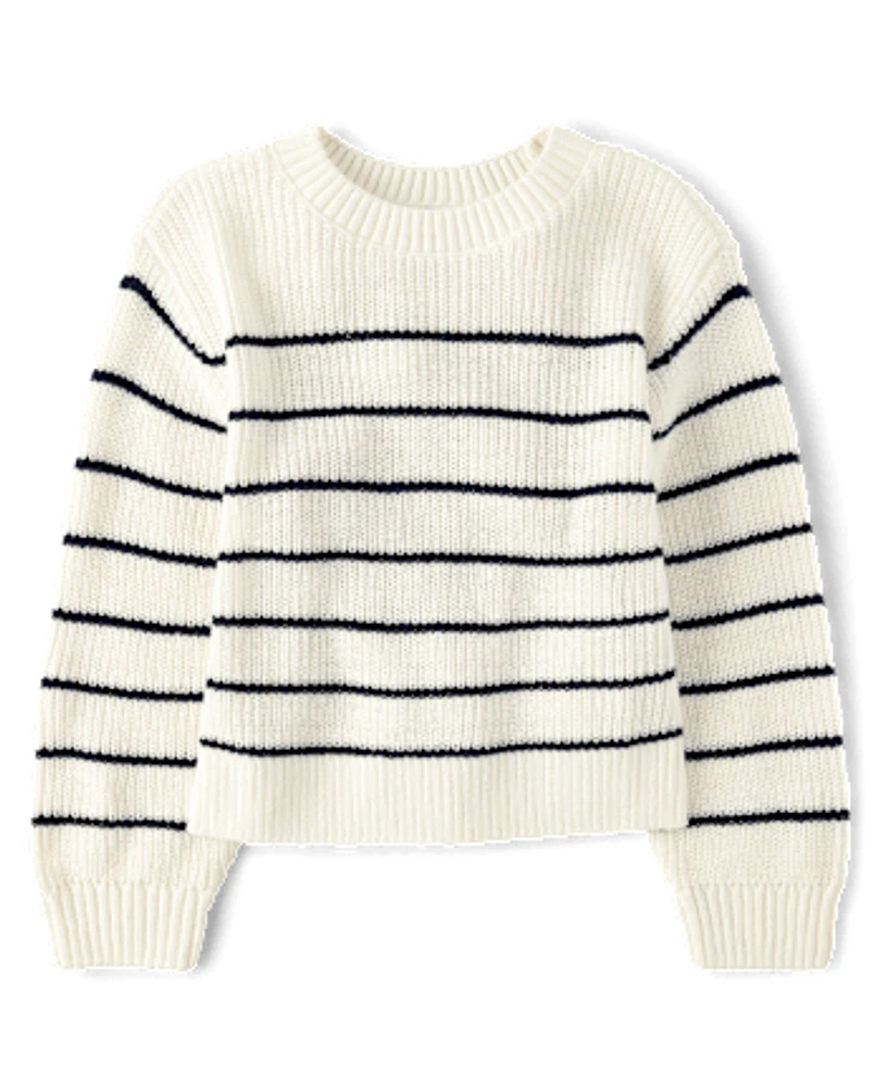 Girls Striped Sweater