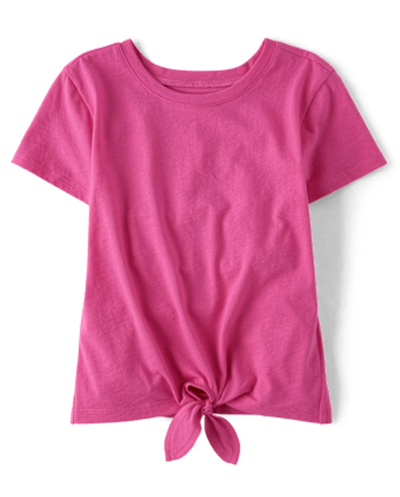Girls Tie Front Top