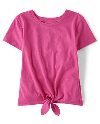 Girls Tie Front Top