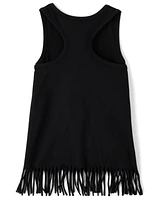 Girls Graphic Fringe Tank Top