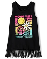 Girls Graphic Fringe Tank Top