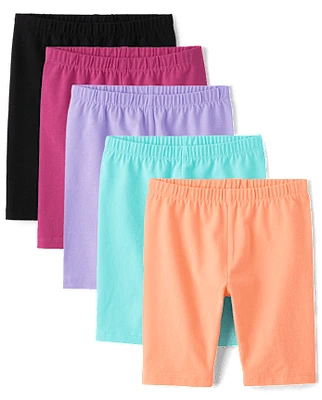 Girls Bike Shorts 5-Pack