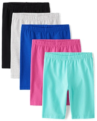 Girls Bike Shorts 5-Pack