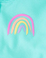 Girls Graphic Fleece Zip Up Hoodie