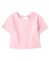 Girls Quick Dry Twist Back Boxy Top