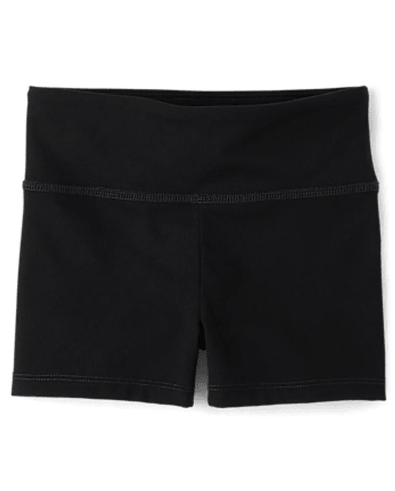 Girls Quick Dry High Rise Bike Shorts