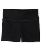 Girls Quick Dry High Rise Bike Short