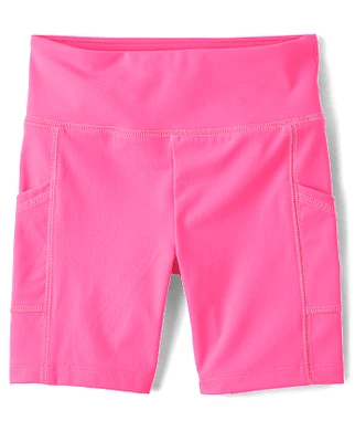 Girls Quick Dry High Rise Bike Shorts