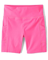 Girls Quick Dry High Rise Bike Shorts