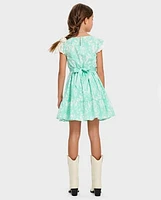 Girls Print Ruffle Dress