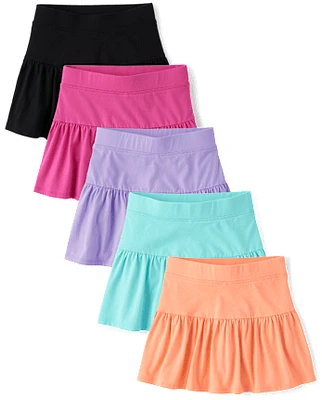 Girls Tiered Skort 5-Pack