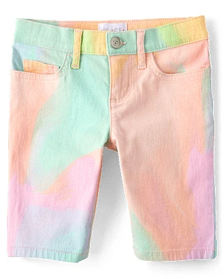 Fille arc-en-ciel Tie Dye sergé Skimmer Short