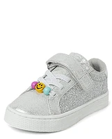 Toddler Girls Glitter Beaded Low Top Sneakers