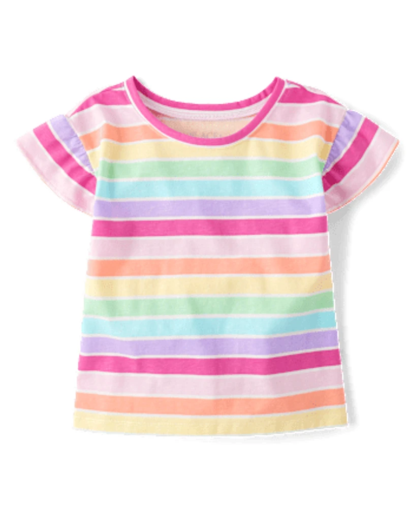 Girls Print Flutter Top