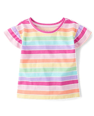 Girls Print Flutter Top