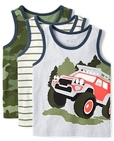 Baby And Toddler Boys Camo Tank Top 3-Pack