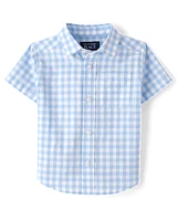 Baby And Toddler Boys Dad Me Gingham Poplin Button Up Shirt