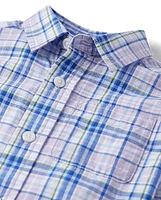 Baby And Toddler Boys Dad Me Plaid Poplin Button Up Shirt