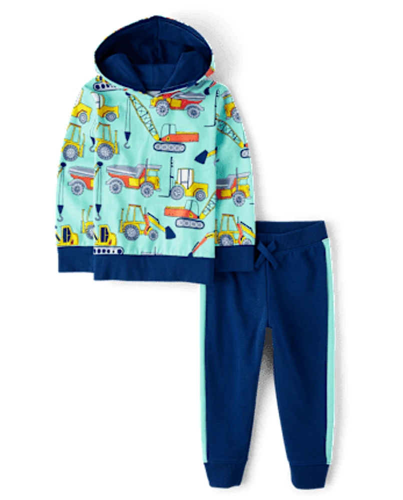 Baby And Toddler Boys Construction 2-Piece Outfit Set