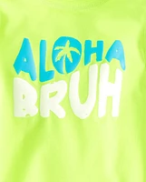 Baby And Toddler Boys Aloha Bruh Rashguard Swimsuit