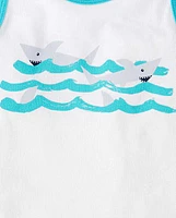 Baby And Toddler Boys Shark Tank Top 3-Pack