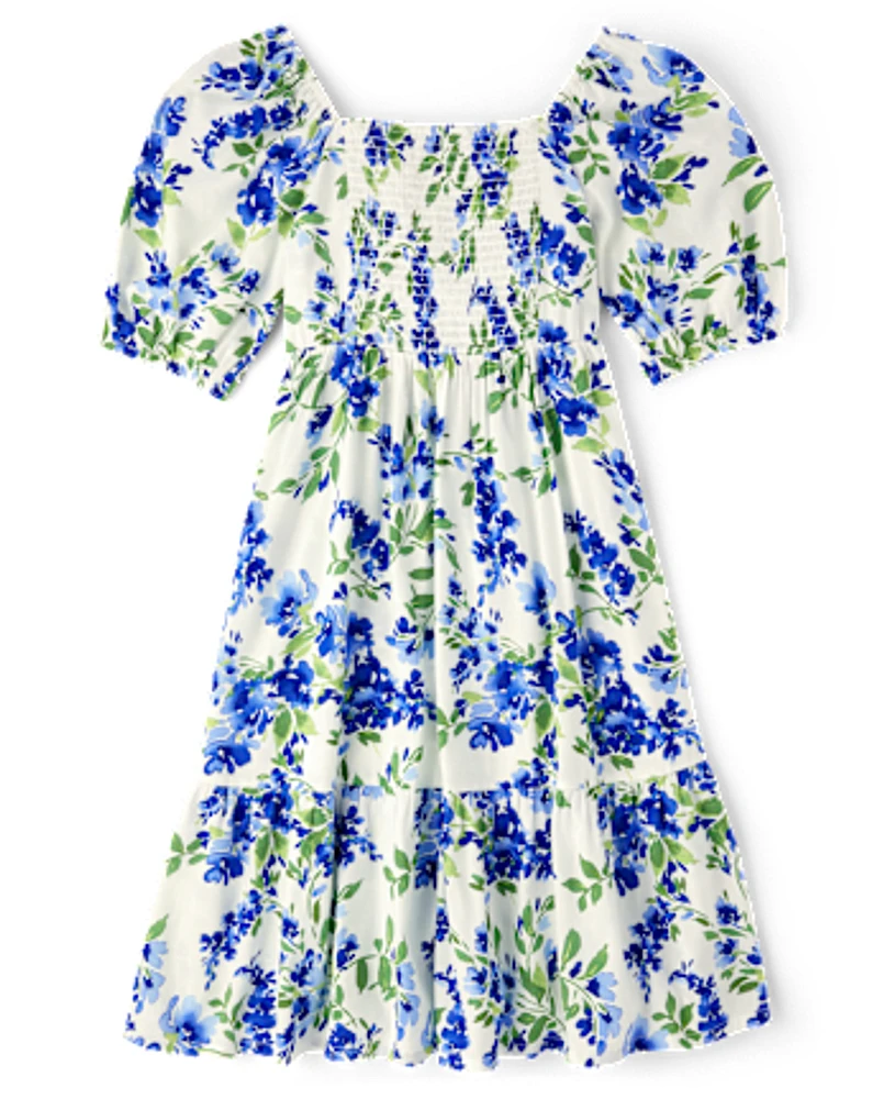 Womens Mommy And Me Floral Ruffle Dress