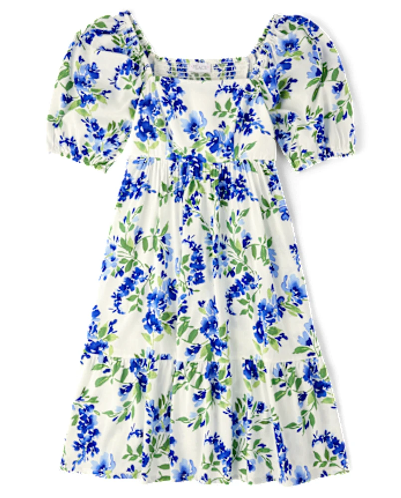 Womens Mommy And Me Floral Ruffle Dress