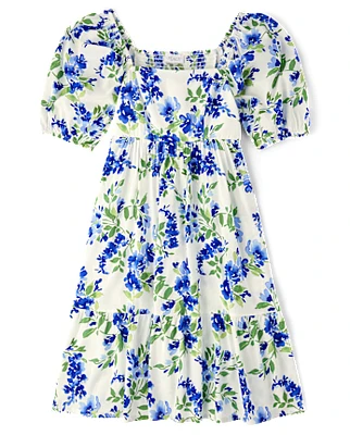 Womens Mommy And Me Floral Ruffle Dress