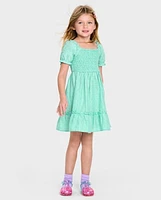 Toddler Girls Mommy And Me Smocked Ruffle Dress