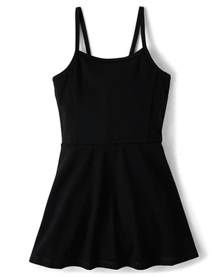 Girls Quick Dry Cross Back Tennis Dress