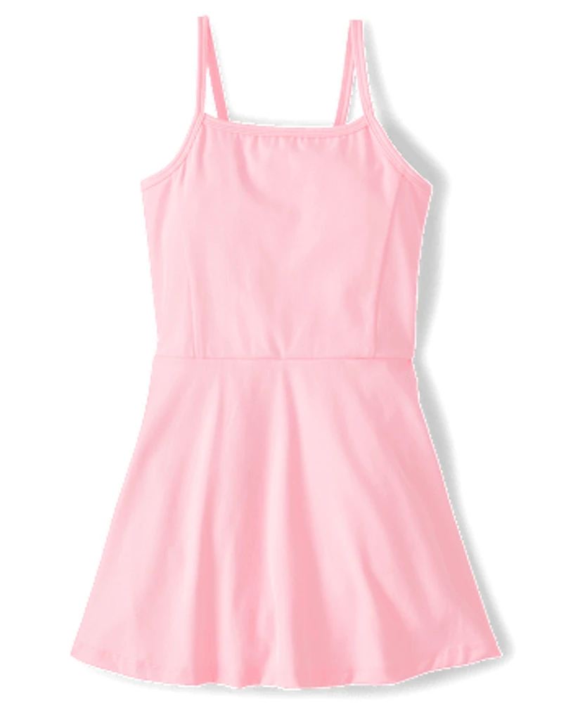 Girls Quick Dry Cross Back Tennis Dress