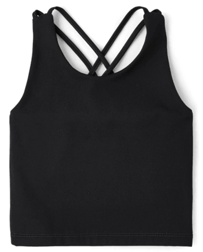 Girls Quick Dry Cross Back Tank Top