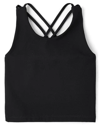 Girls Quick Dry Cross Back Tank Top