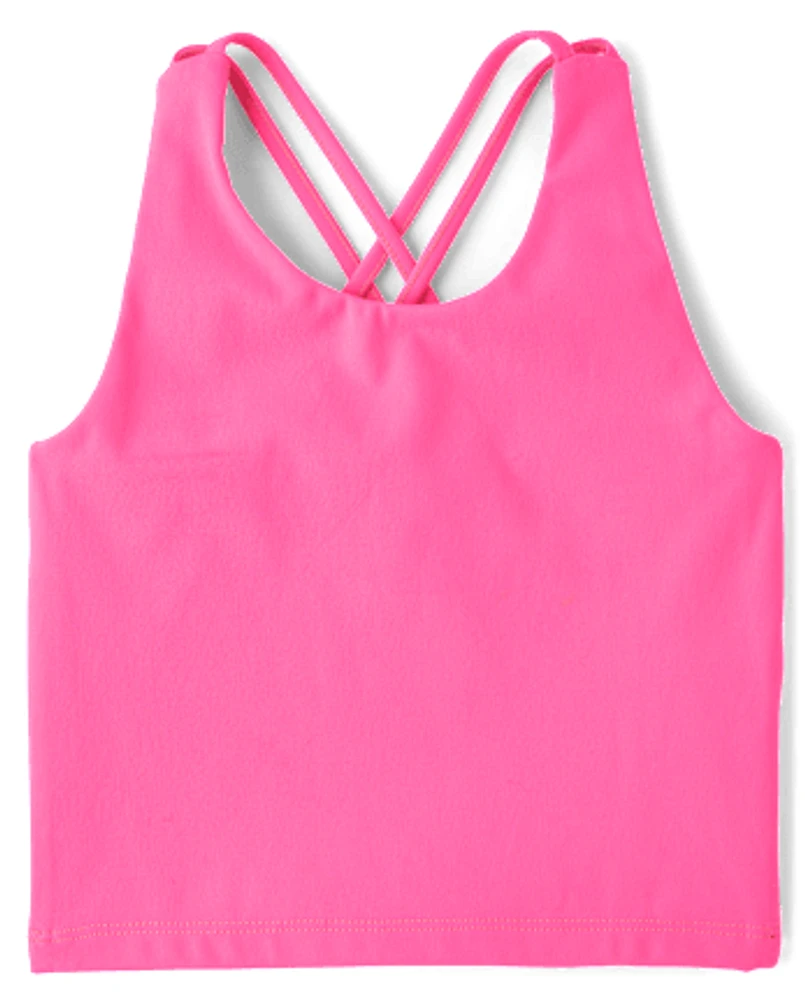 Girls Quick Dry Cross Back Tank Top