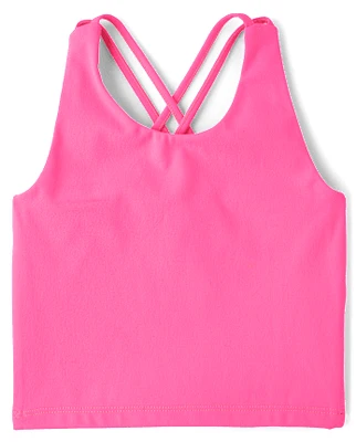Girls Quick Dry Cross Back Tank Top