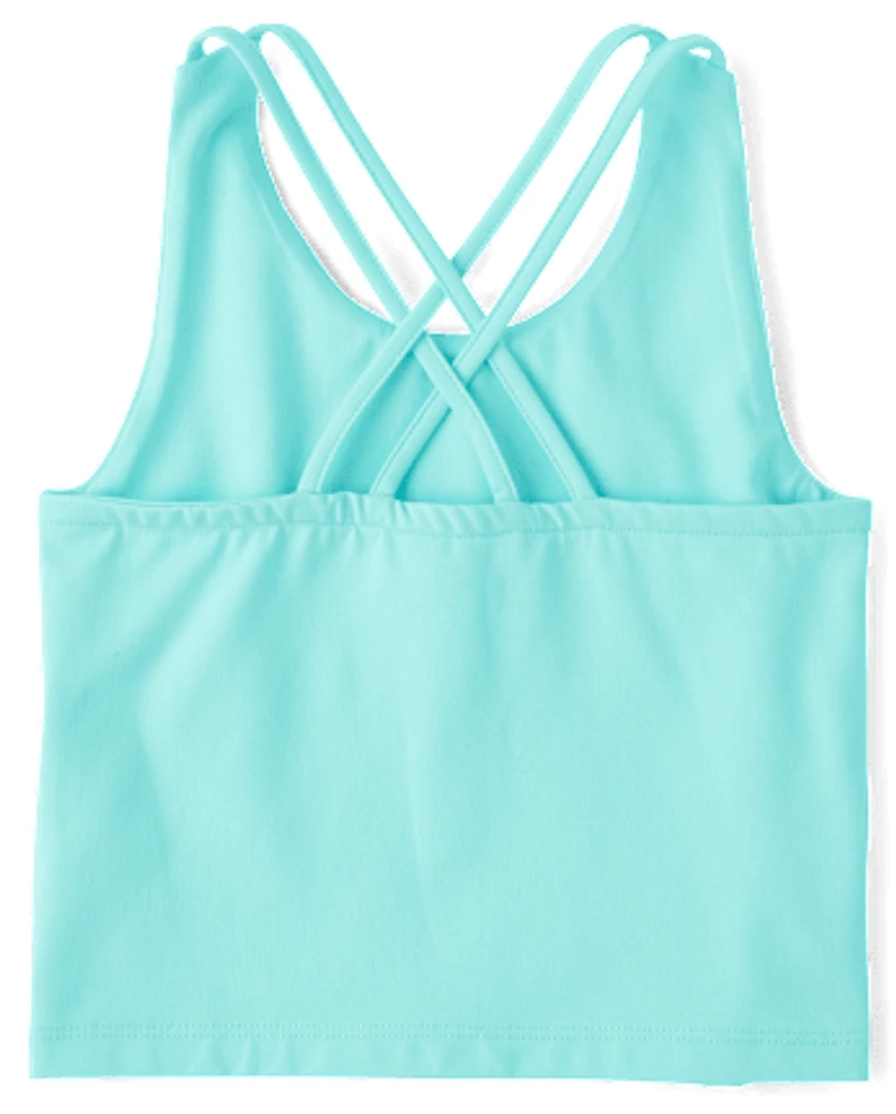 Girls Quick Dry Cross Back Tank Top